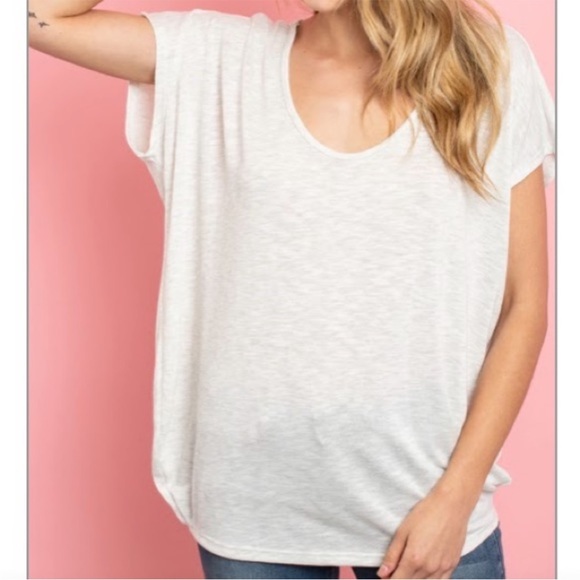 White with Grey Hints, Short Sleeve Tee - Picture 2 of 4